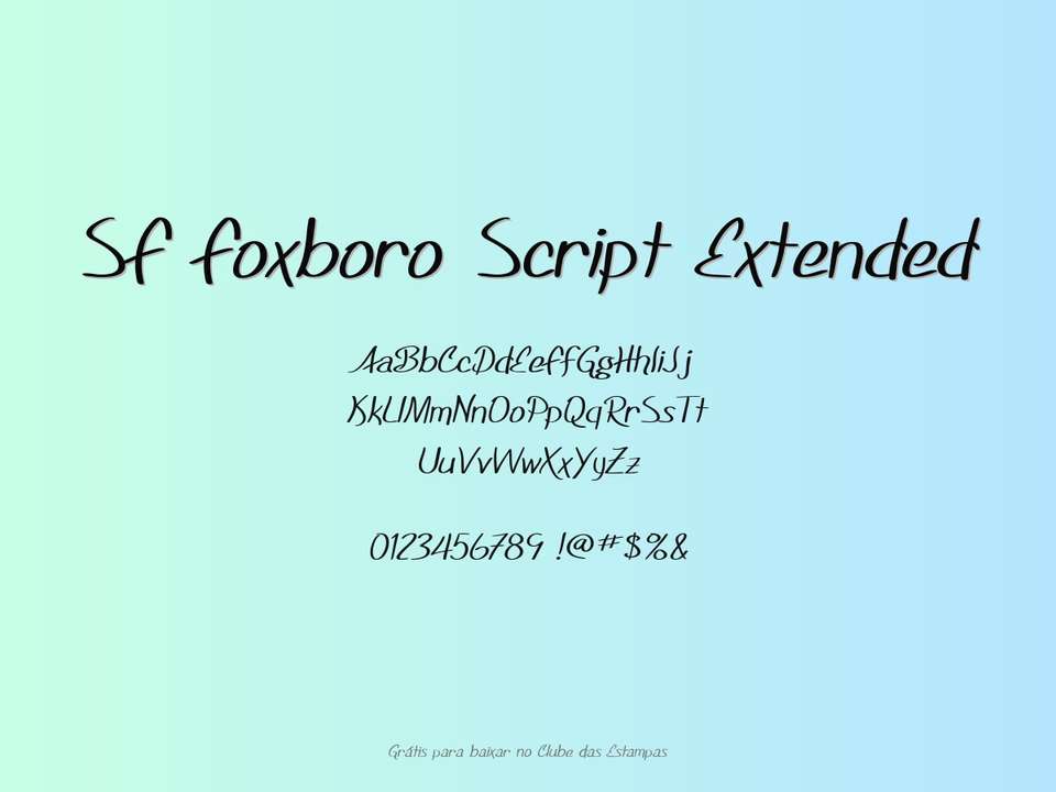Fonte Sf Foxboro Script Extended Grátis Para Baixar