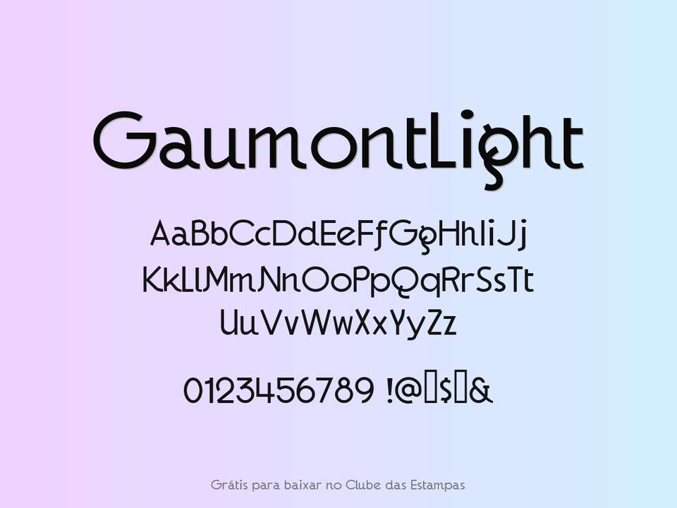 Fonte Gaumontlight Grátis Para Baixar