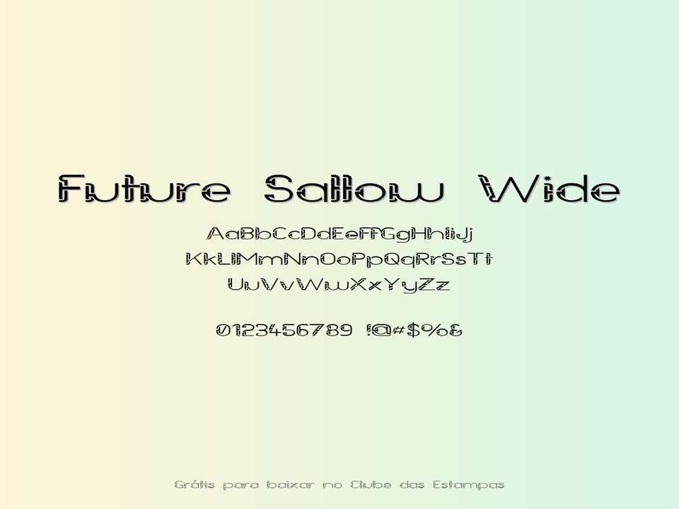 Fonte Future Sallow Wide Grátis Para Baixar