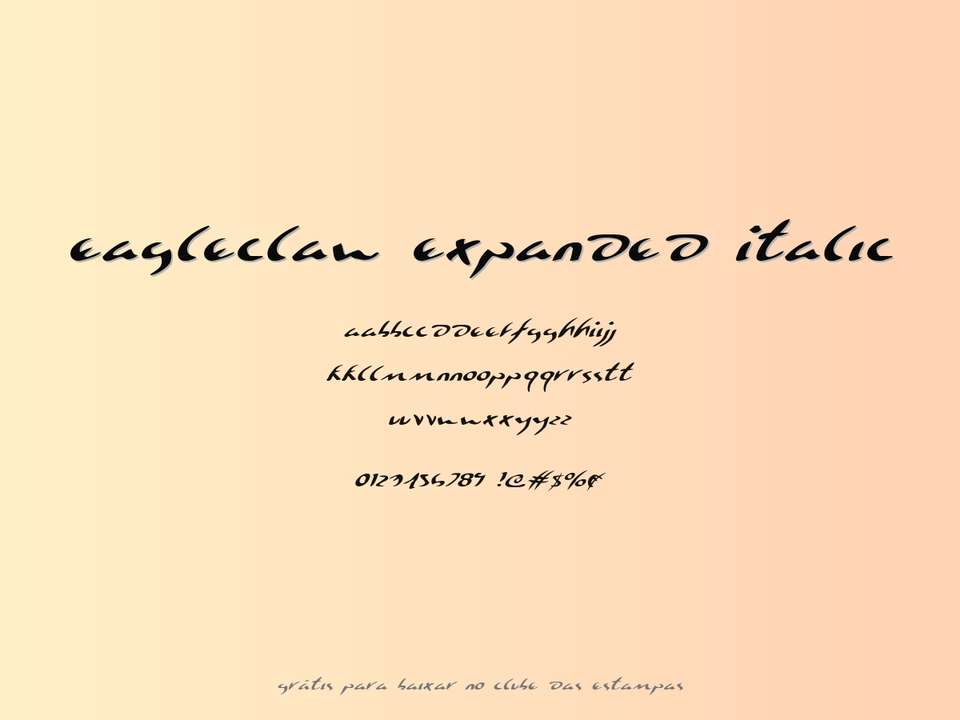Fonte Eagleclaw Expanded Italic Grátis Para Baixar