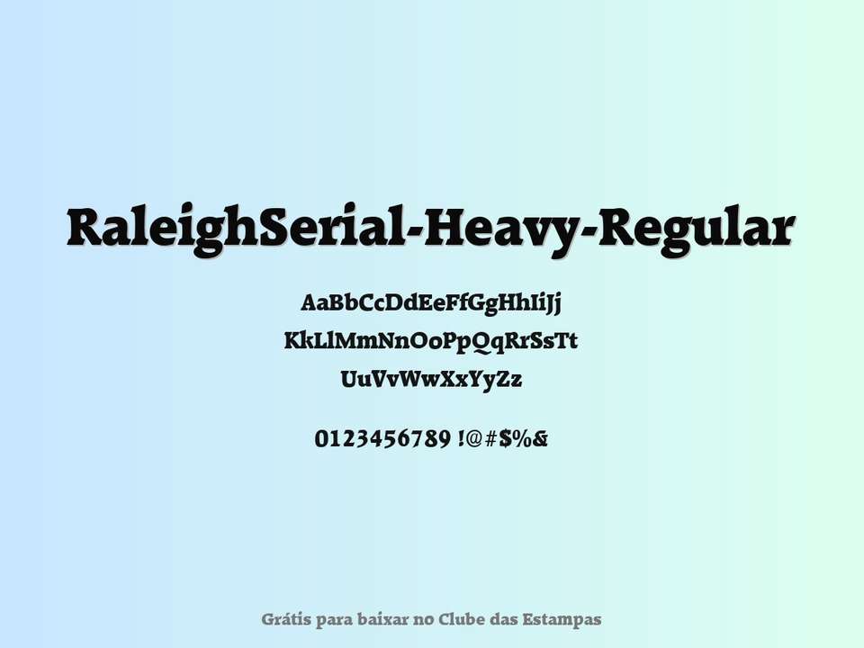 Fonte Raleighserial Heavy Regular Grátis Para Baixar