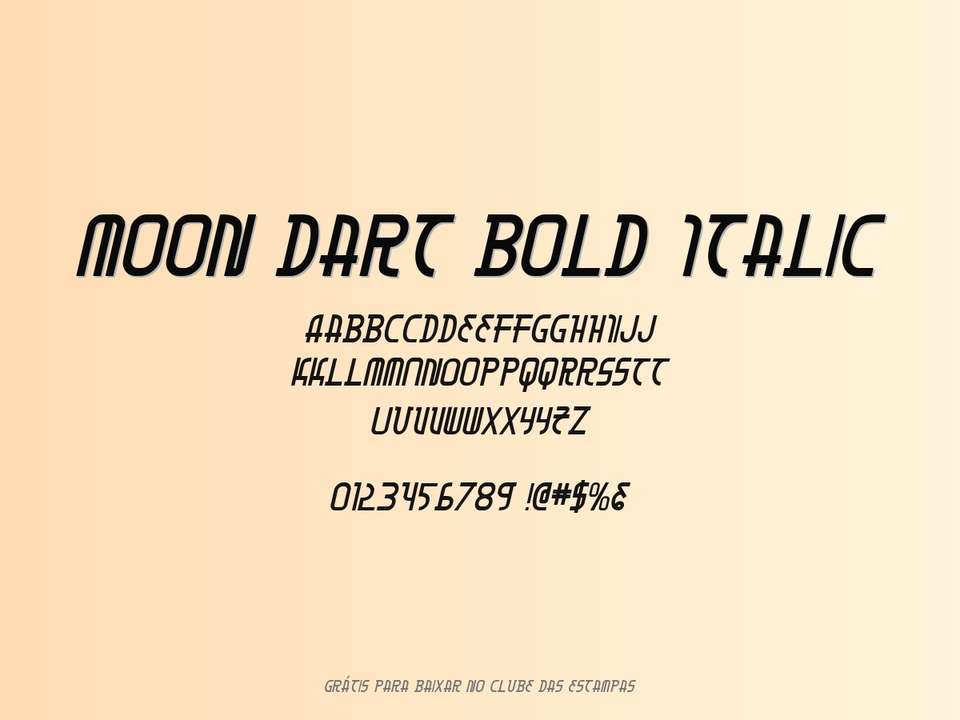 Fonte Moon Dart Bold Italic Grátis Para Baixar