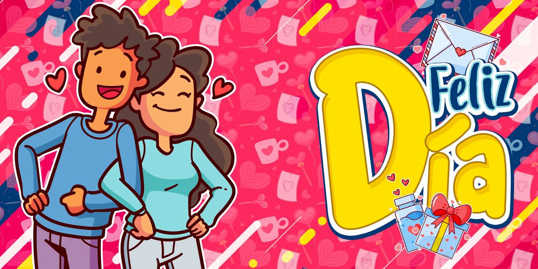 Ilustração Feliz Día Casal Romântico Romance Png Arte Para Caneca Grátis Pra Baixar