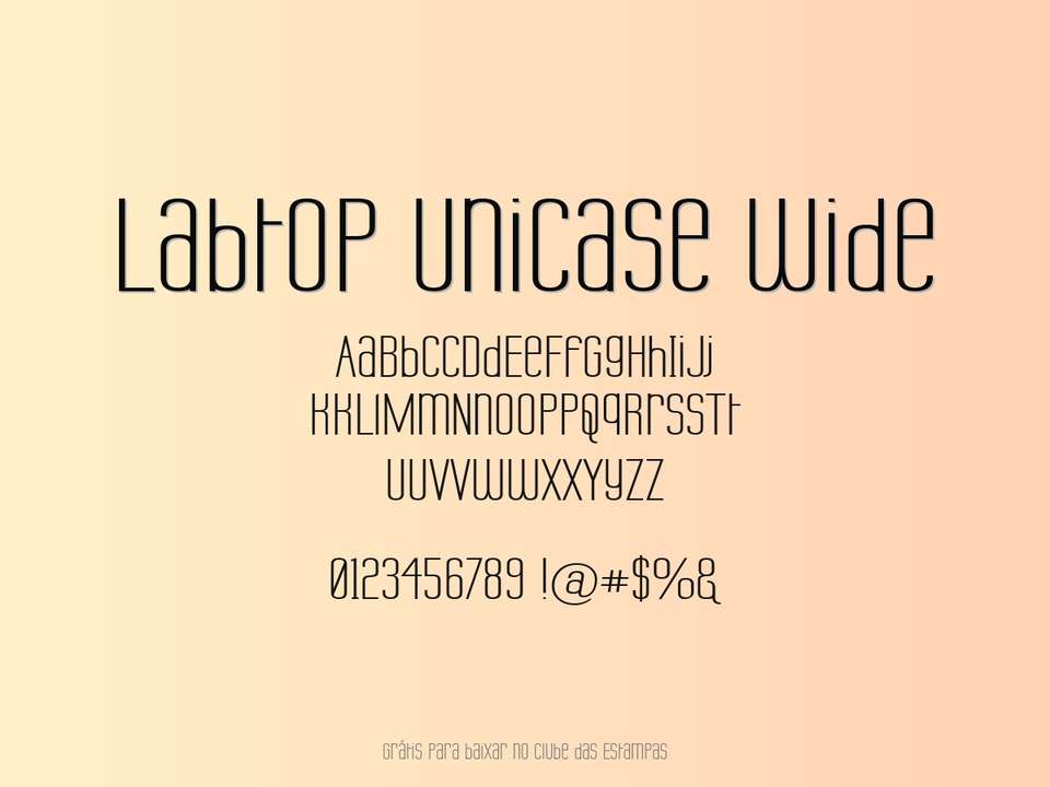 Fonte Labtop Unicase Wide Grátis Para Baixar