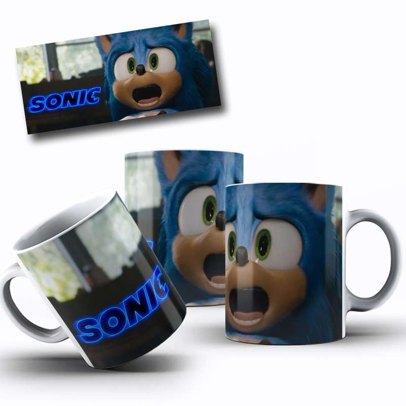 Arte Para Caneca Sonic The Hedgehog Personagem Cartoon 29