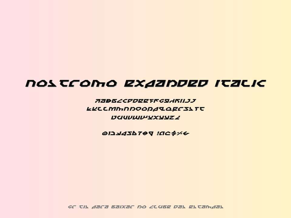 Fonte Nostromo Expanded Italic Grátis Para Baixar