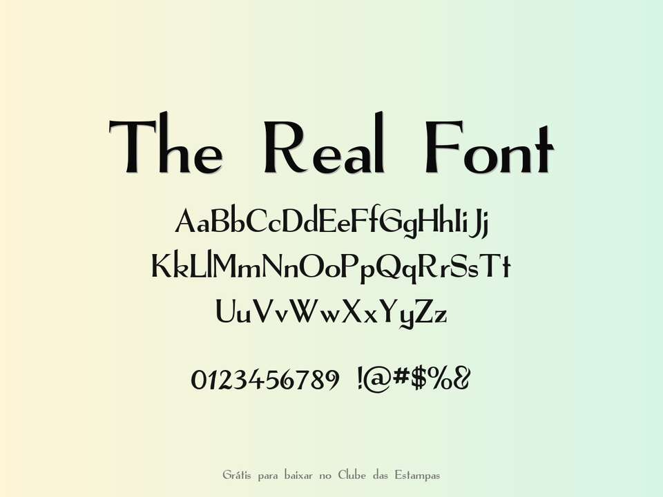 Fonte The Real Font Grátis Para Baixar