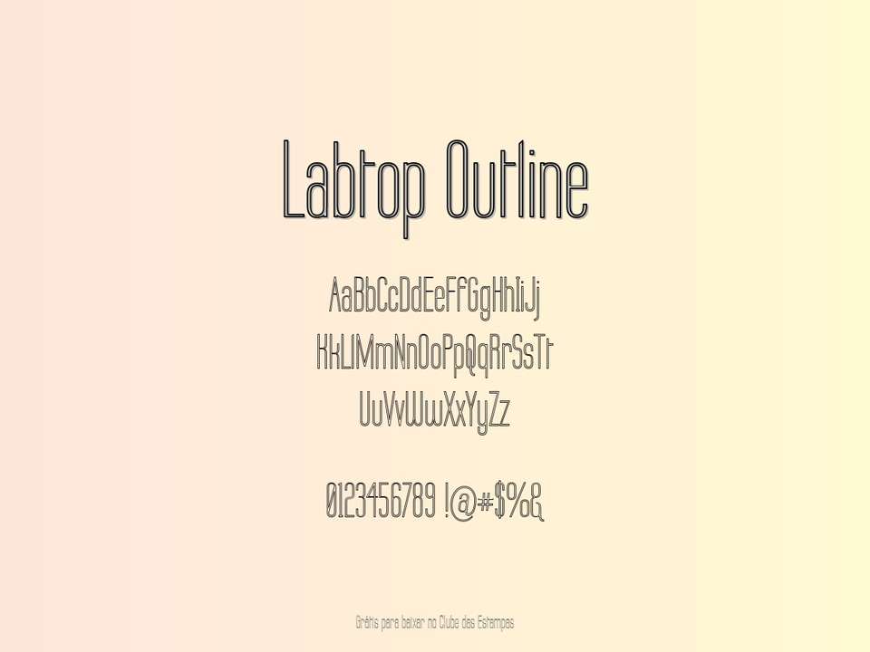Fonte Labtop Outline Grátis Para Baixar