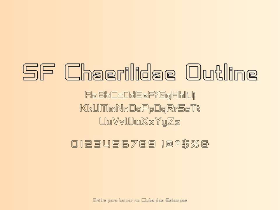 Fonte Sf Chaerilidae Outline Grátis Para Baixar