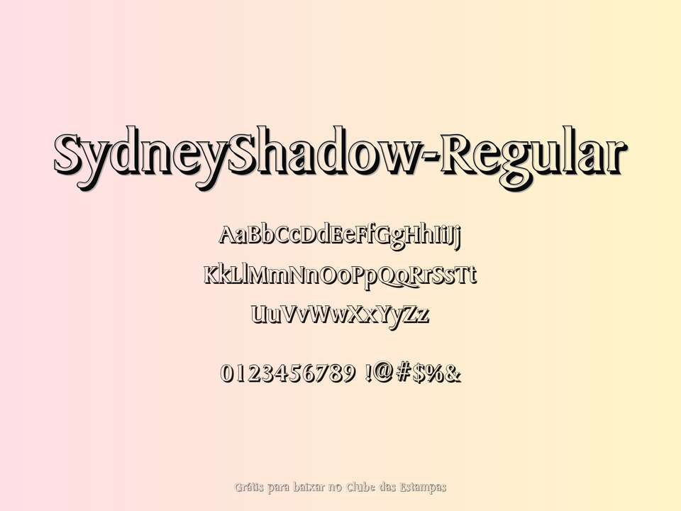 Fonte Sydneyshadow Regular Grátis Para Baixar