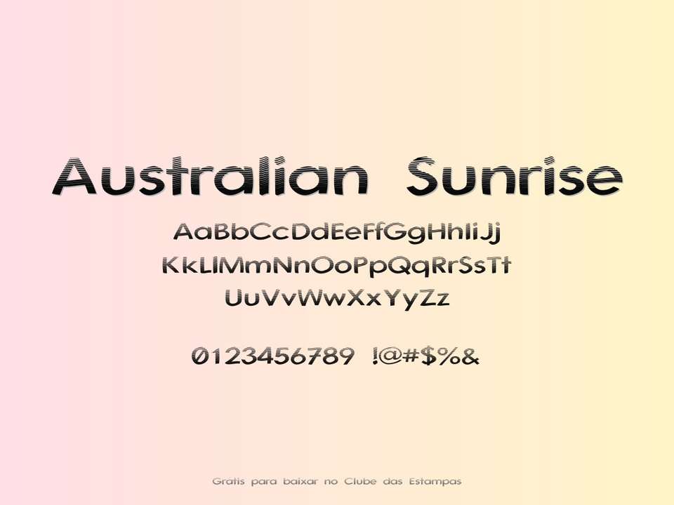 Fonte Australian Sunrise Grátis Para Baixar
