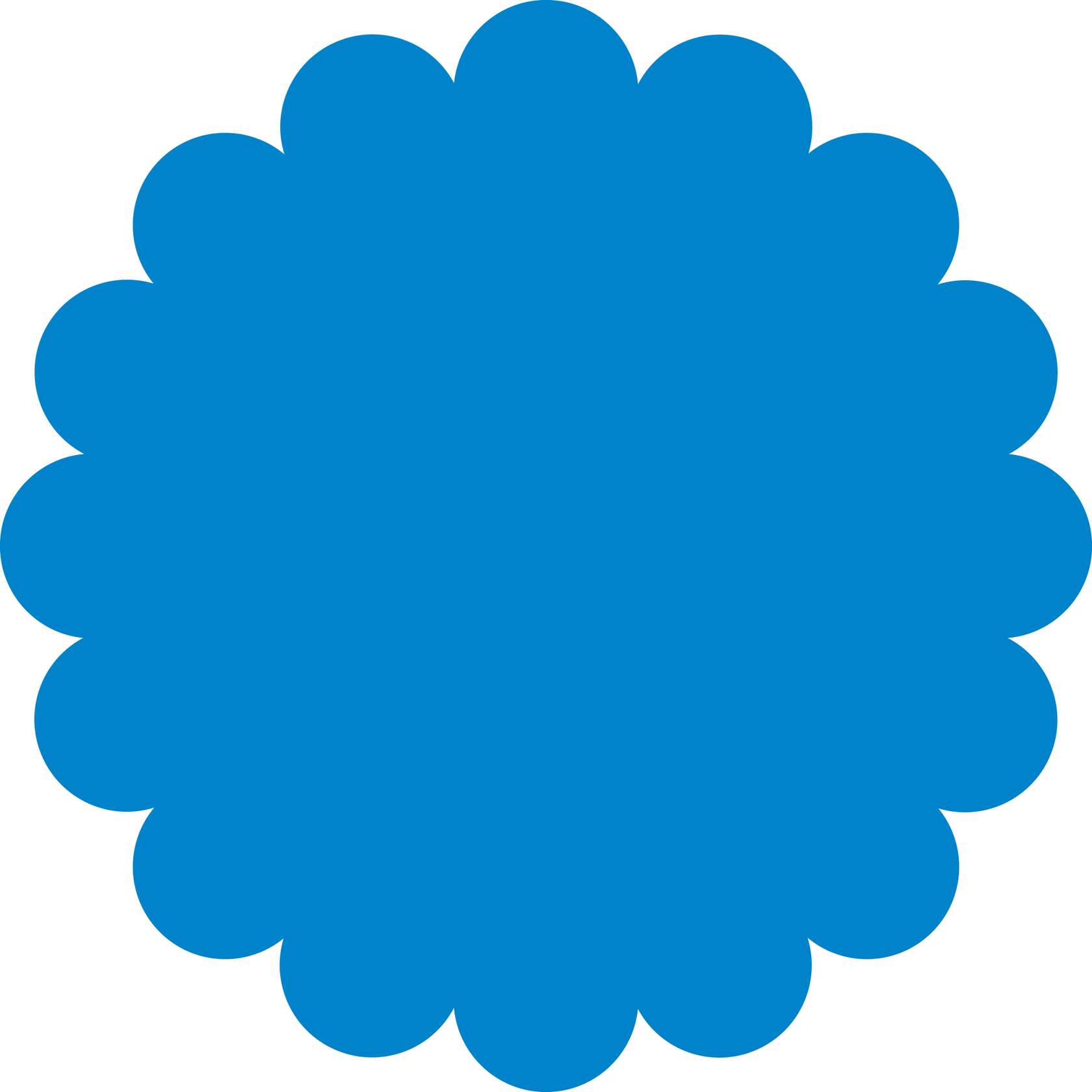 Forma Circular Azul Festonada Design Gráfico Png Grátis Para Baixar