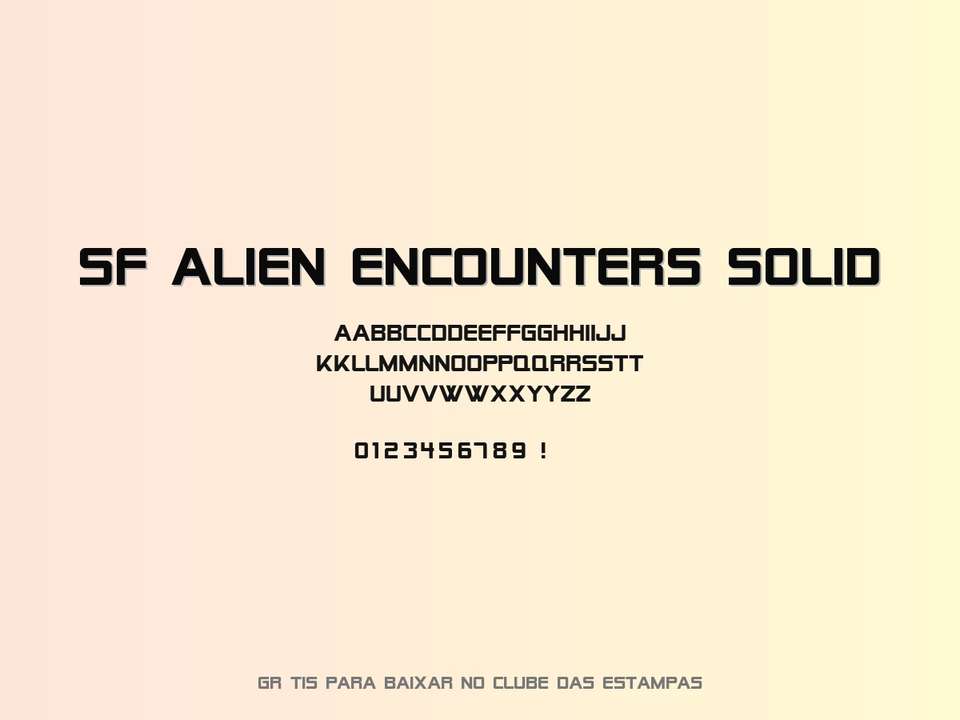 Fonte Sf Alien Encounters Solid Grátis Para Baixar