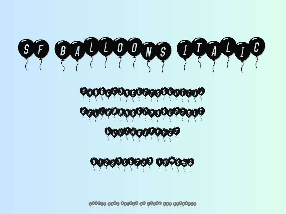 Fonte Sf Balloons Italic Grátis Para Baixar