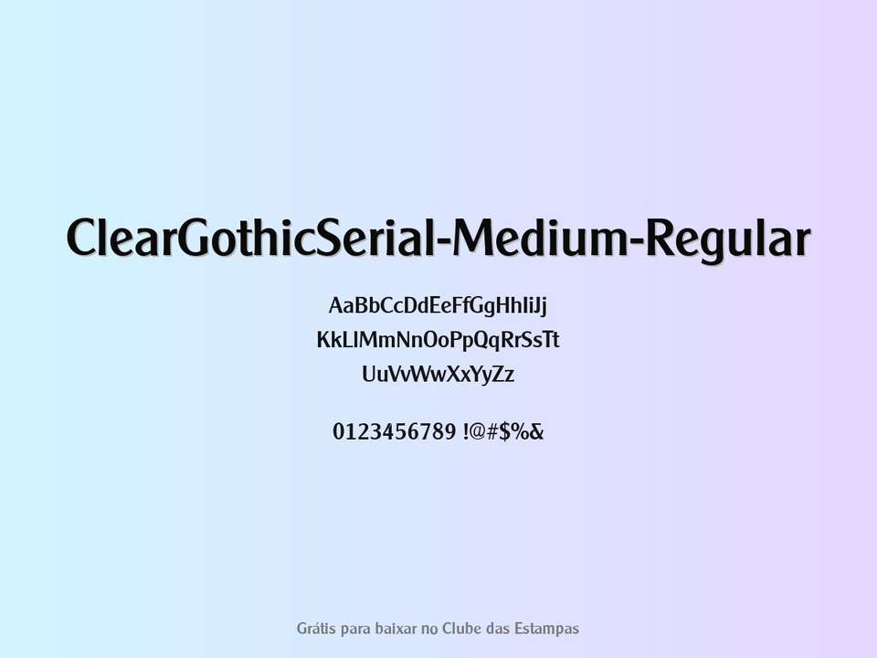 Fonte Cleargothicserial Medium Regular Grátis Para Baixar