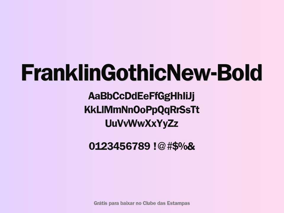 Fonte Franklingothicnew Bold Grátis Para Baixar