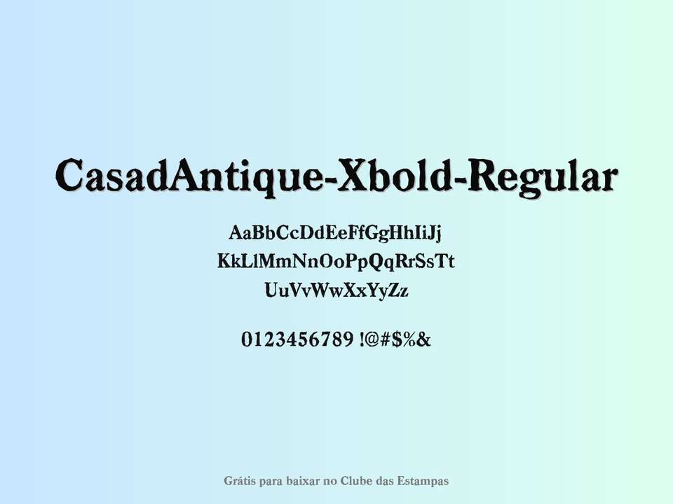 Fonte Casadantique Xbold Regular Grátis Para Baixar