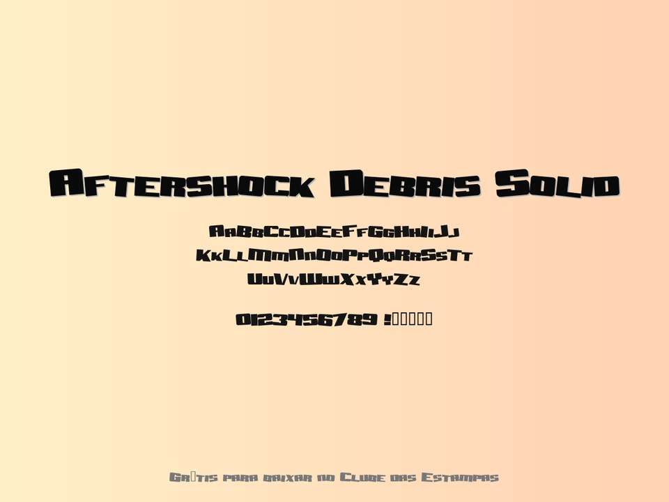 Fonte Aftershock Debris Solid Grátis Para Baixar