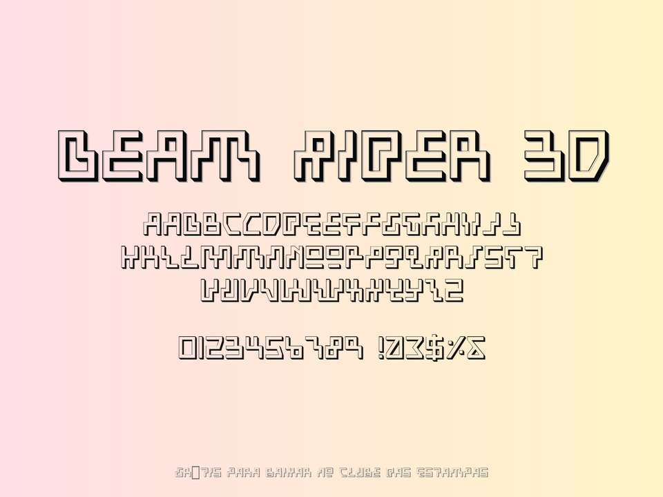 Fonte Beam Rider 3d Grátis Para Baixar