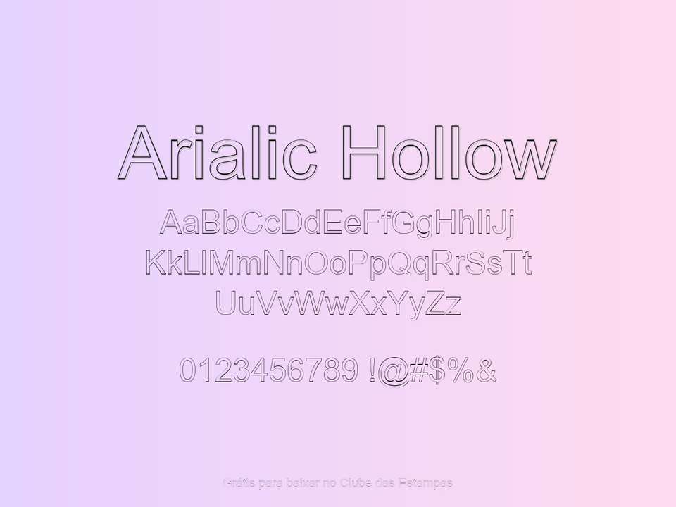 Fonte Arialic Hollow Grátis Para Baixar