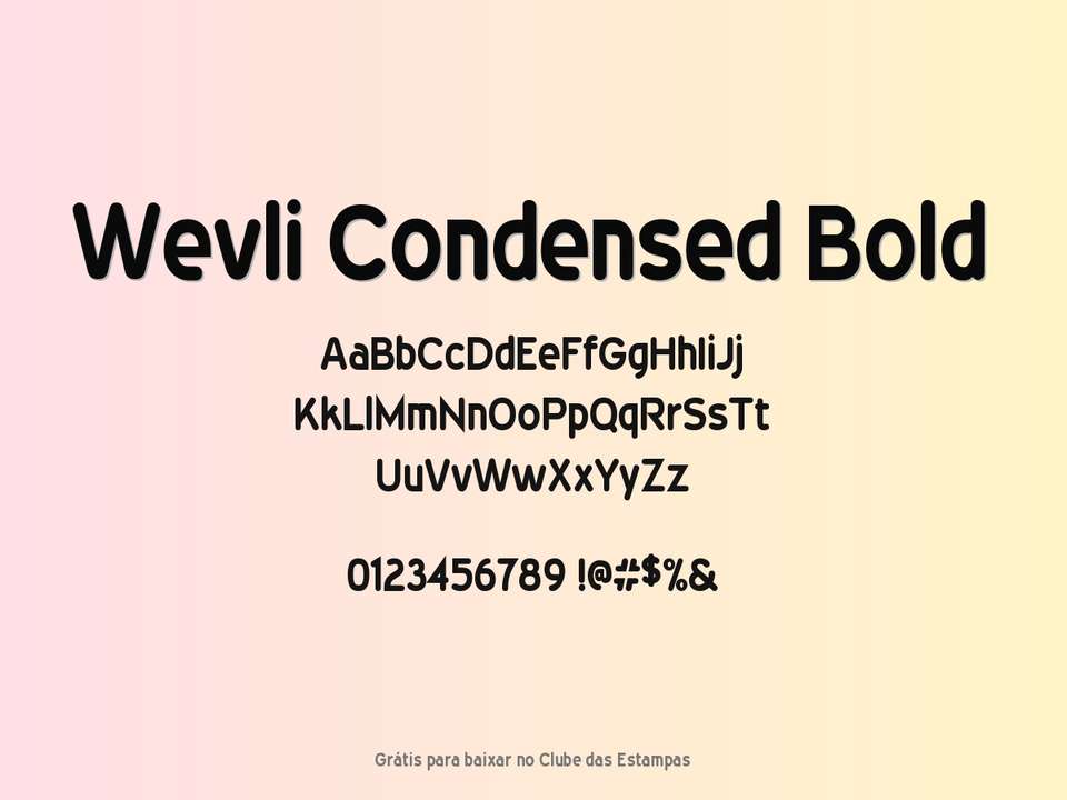 Fonte Wevli Condensed Bold Grátis Para Baixar