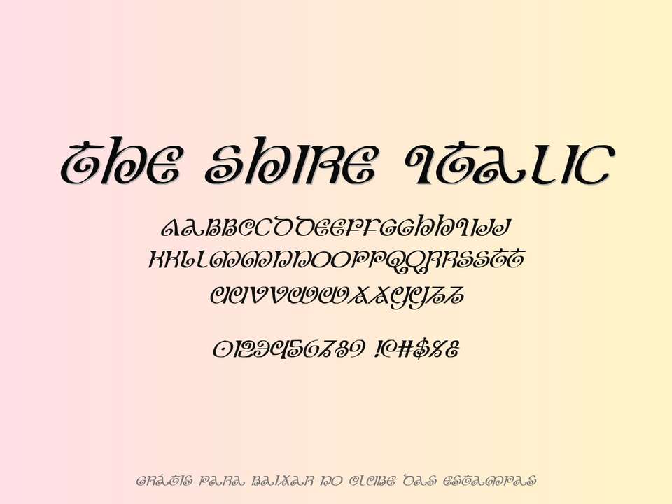 Fonte The Shire Italic Grátis Para Baixar