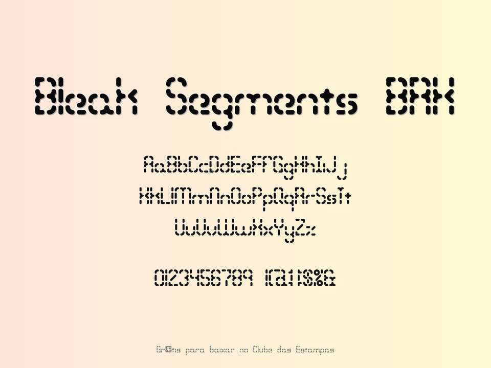Fonte Bleak Segments Brk Grátis Para Baixar