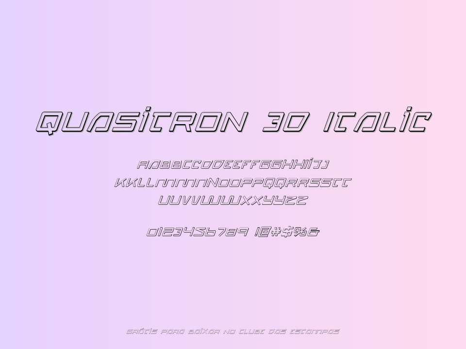 Fonte Quasitron 3d Italic Grátis Para Baixar