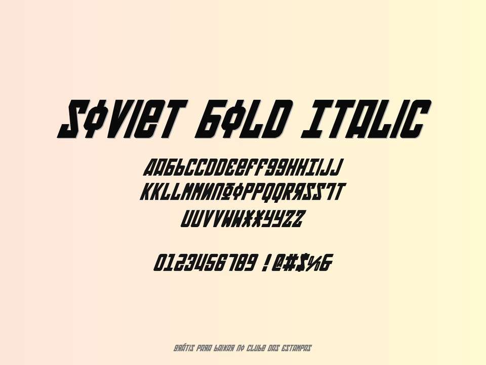 Fonte Soviet Bold Italic Grátis Para Baixar