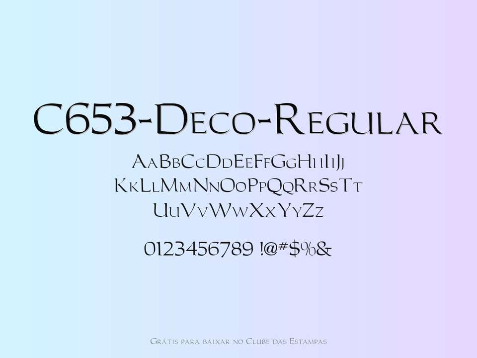 Fonte C653 Deco Regular Grátis Para Baixar