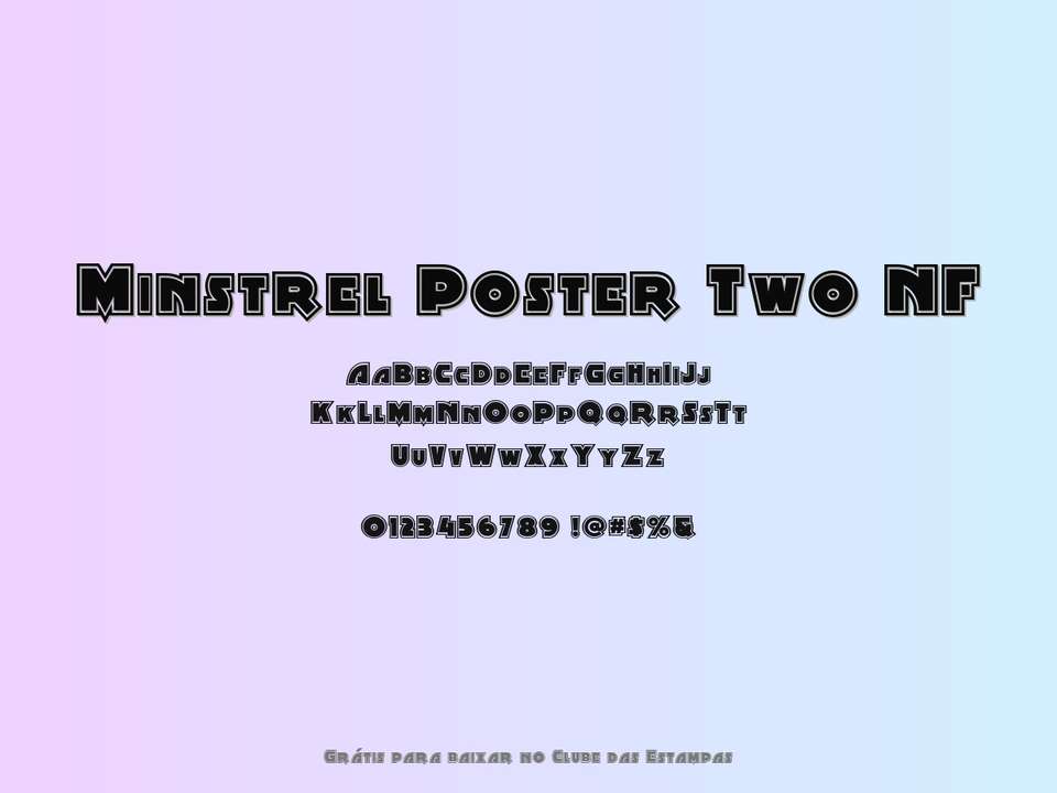 Fonte Minstrel Poster Two Nf Grátis Para Baixar