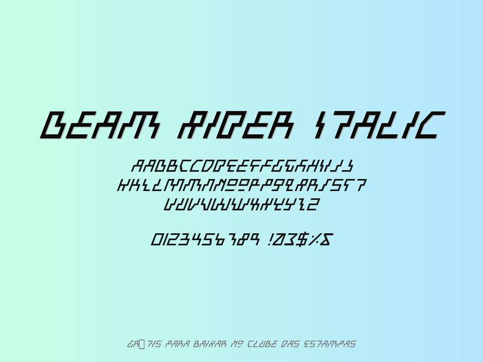 Fonte Beam Rider Italic Grátis Para Baixar