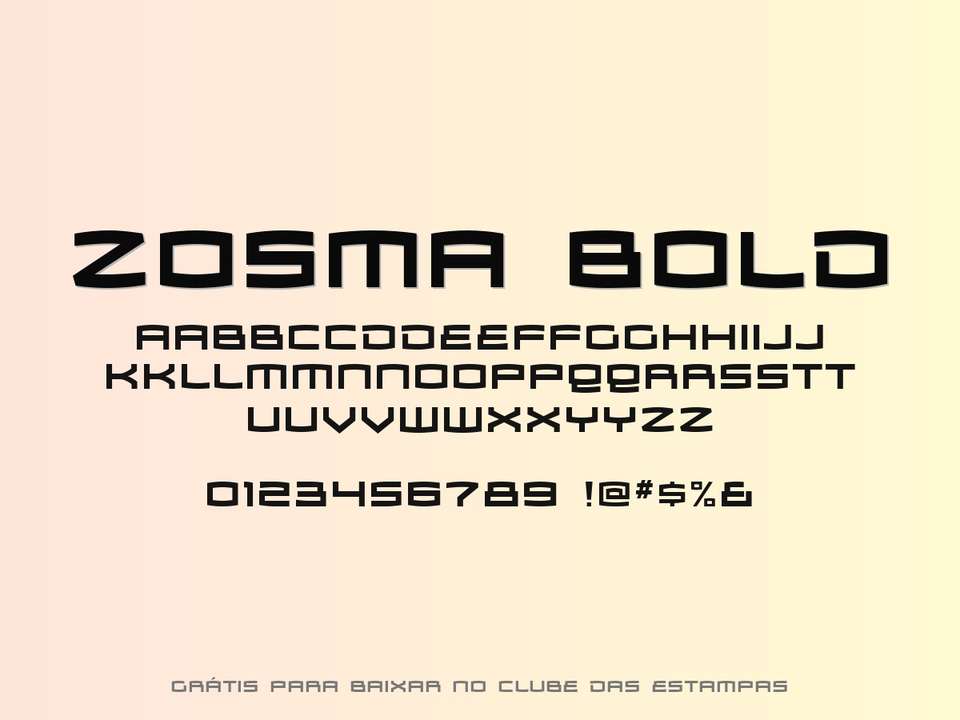 Fonte Zosma Bold Grátis Para Baixar