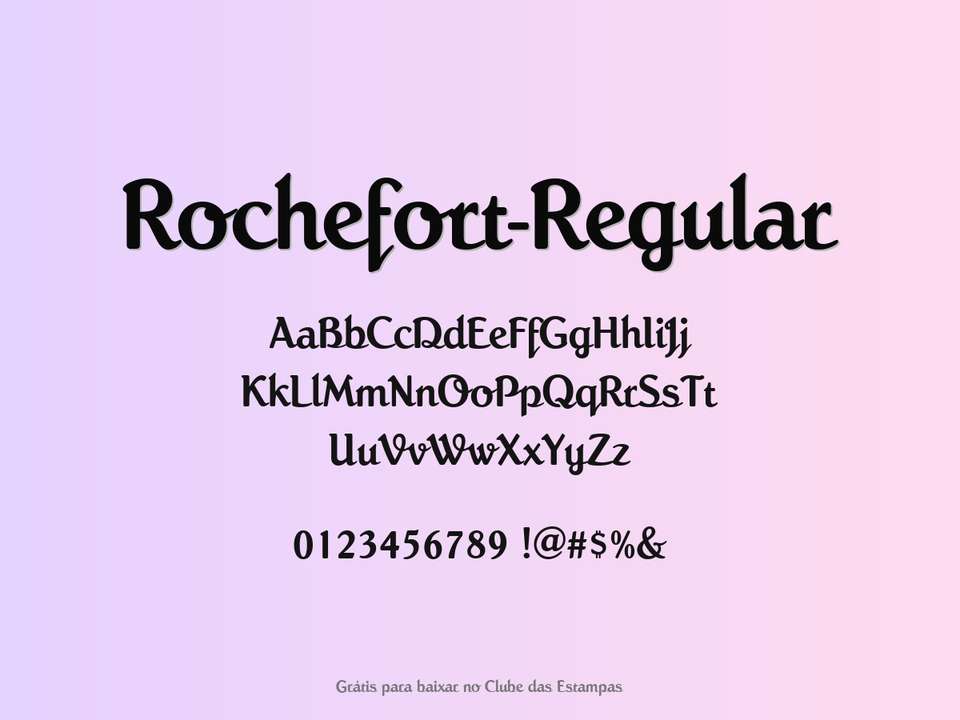 Fonte Rochefort Regular Grátis Para Baixar