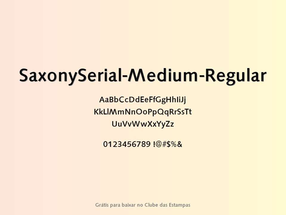 Fonte Saxonyserial Medium Regular Grátis Para Baixar