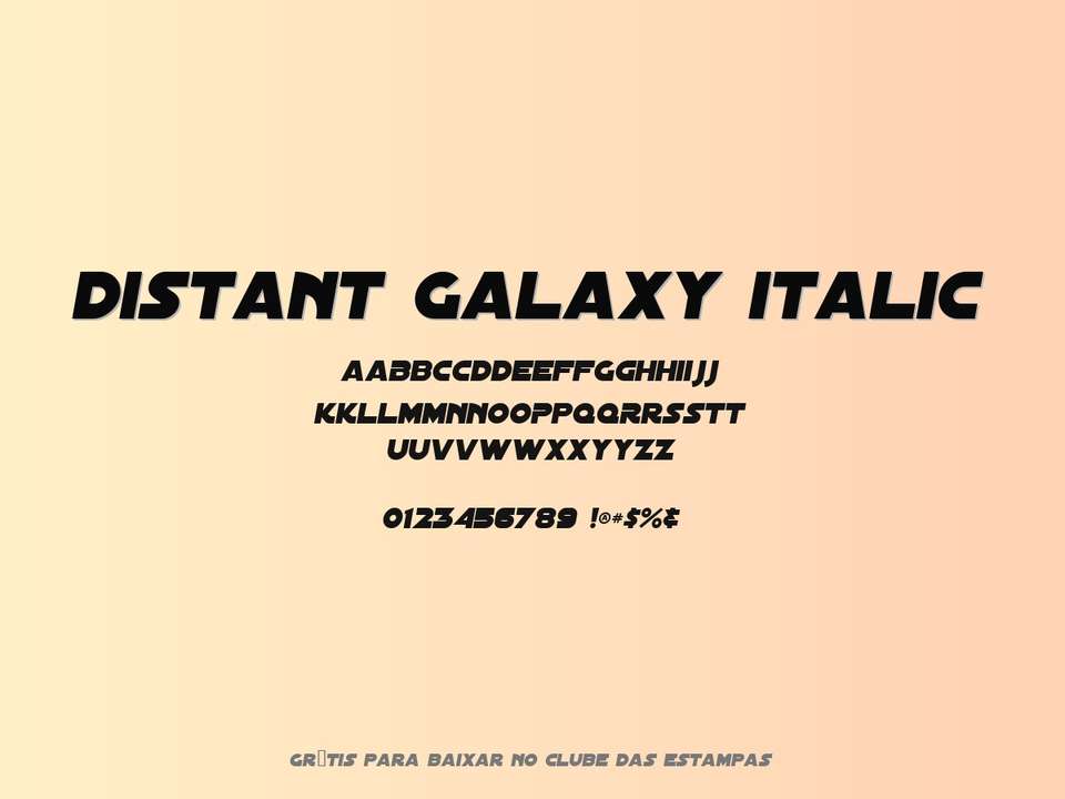 Fonte Distant Galaxy Italic Grátis Para Baixar