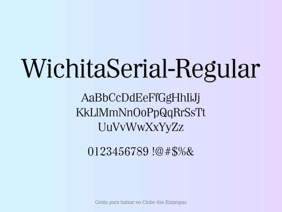 Fonte Wichitaserial Regular Grátis Para Baixar