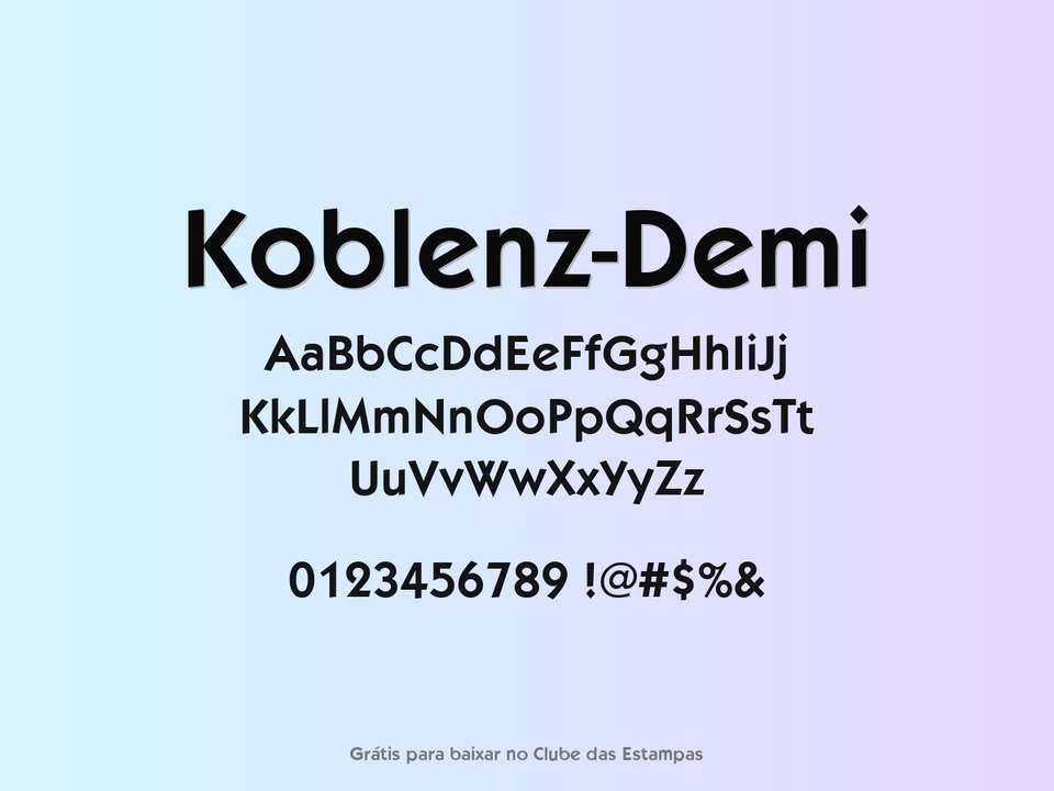 Fonte Koblenz Demi Grátis Para Baixar
