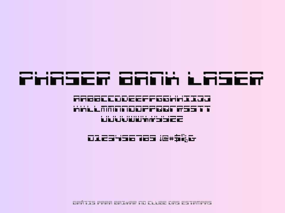 Fonte Phaser Bank Laser Grátis Para Baixar
