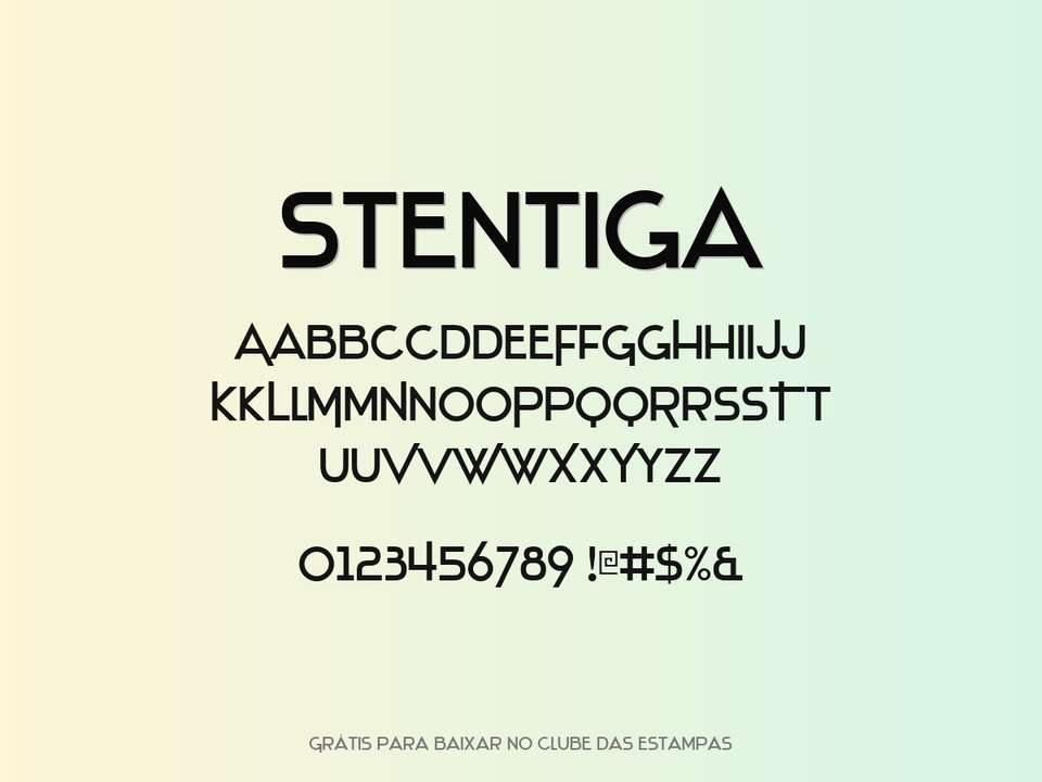 Fonte Stentiga Grátis Para Baixar