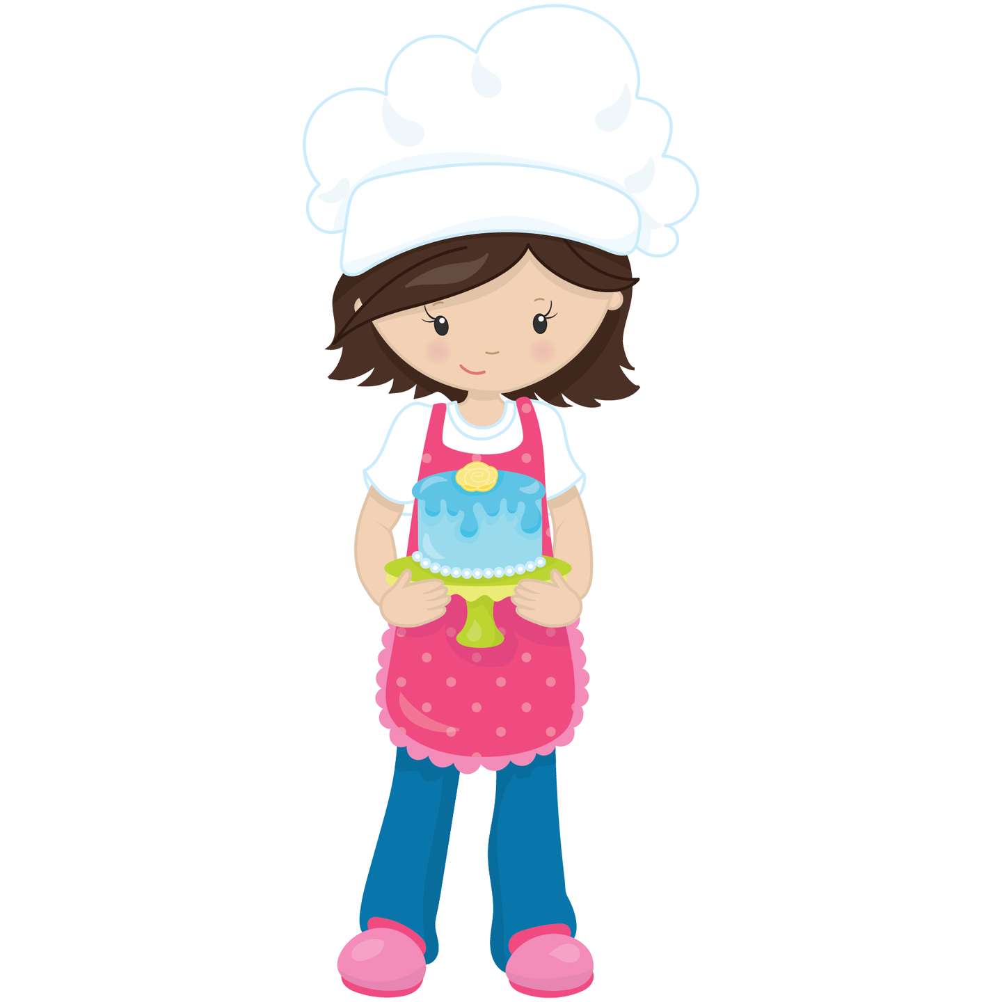 Confeiteira Cartoon Com Bolo Confeitaria Png Grátis Para Baixar