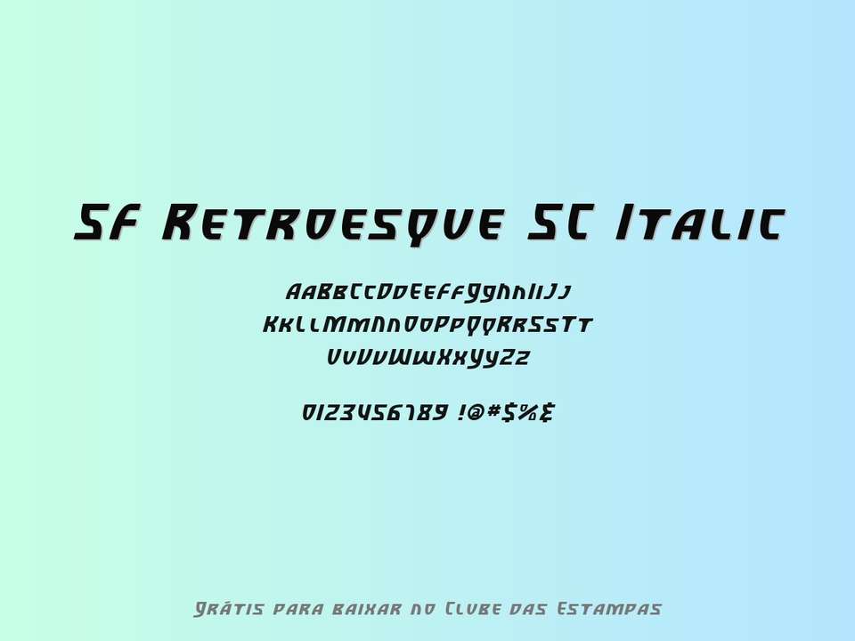 Fonte Sf Retroesque Sc Italic Grátis Para Baixar