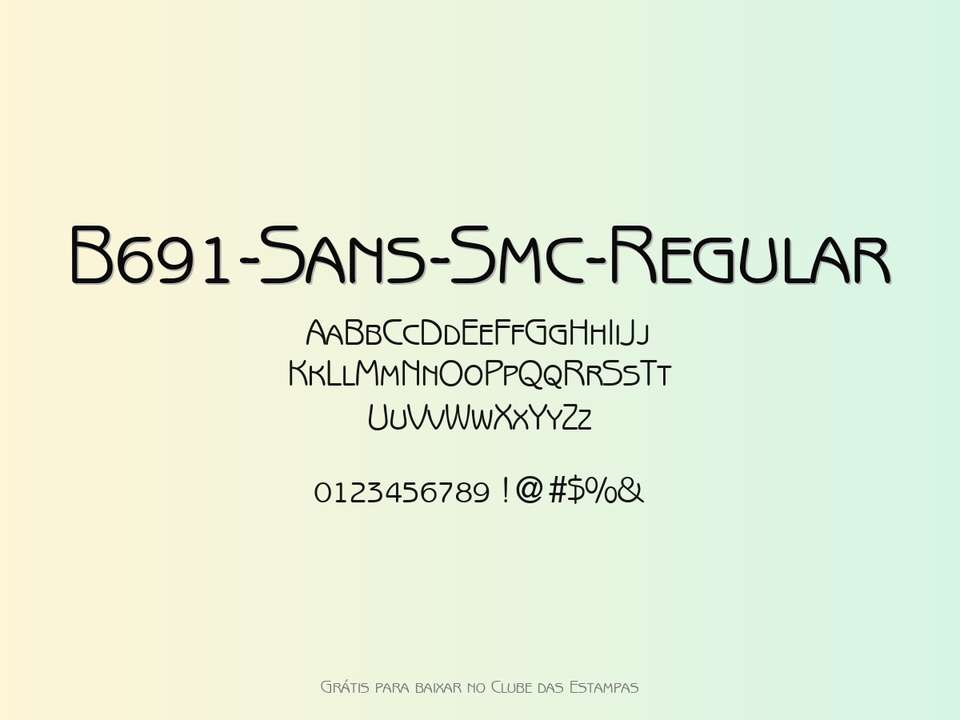 Fonte B691 Sans Smc Regular Grátis Para Baixar