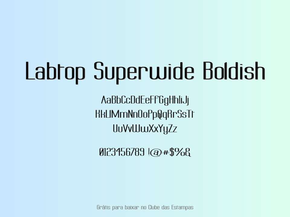 Fonte Labtop Superwide Boldish Grátis Para Baixar