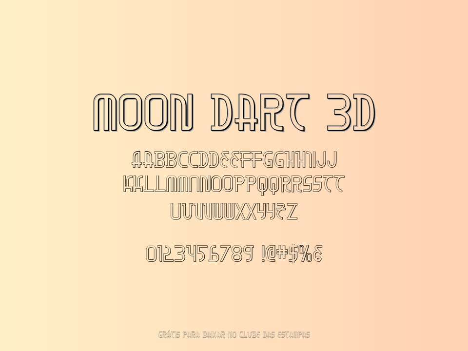 Fonte Moon Dart 3d Grátis Para Baixar