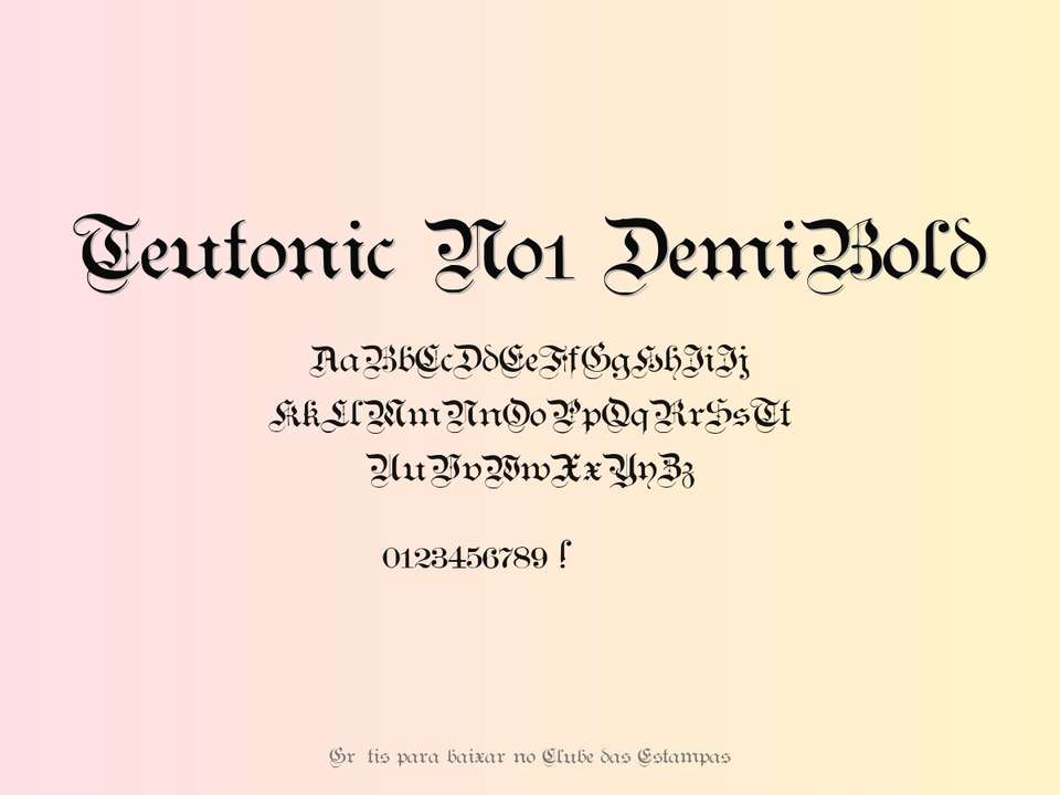 Fonte Teutonic No1 Demibold Grátis Para Baixar