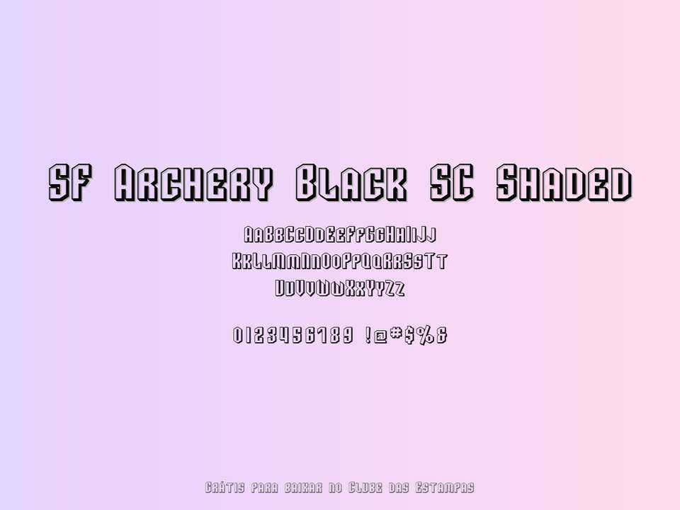Fonte Sf Archery Black Sc Shaded Grátis Para Baixar
