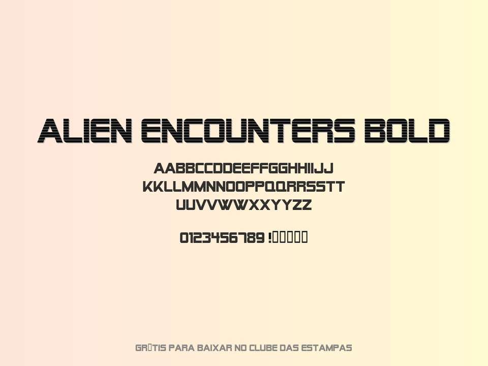 Fonte Alien Encounters Bold Grátis Para Baixar