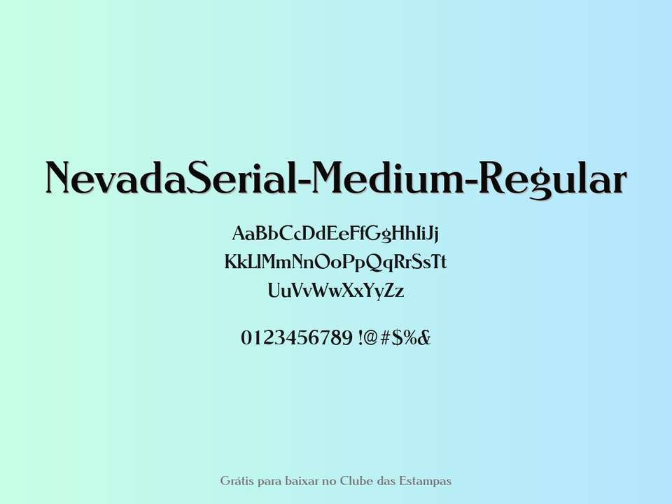 Fonte Nevadaserial Medium Regular Grátis Para Baixar