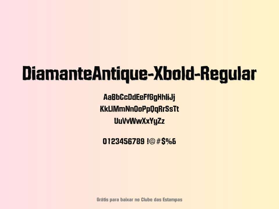 Fonte Diamanteantique Xbold Regular Grátis Para Baixar